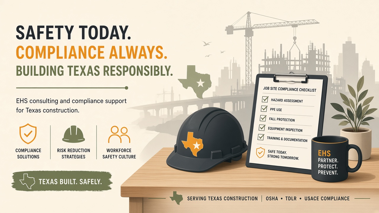 Texas Construction Safety Signal — EHS compliance desk for Texas construction